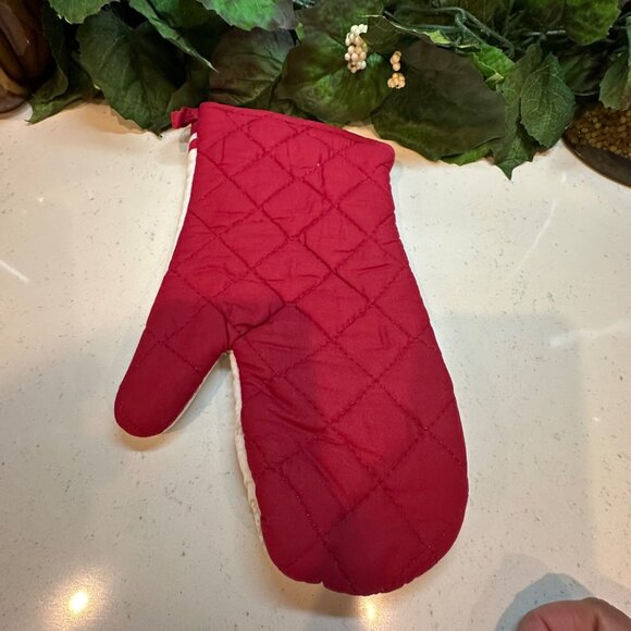 Gnome For The Holidays Cotton Oven Mitt 7" X 13" Christmas House Festive Kitchen - Picture 2 of 6